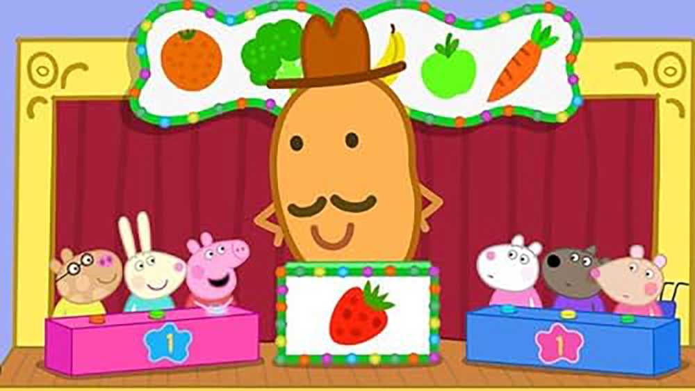 دانلود کارتون پپا پیگ زبان انگلیسی فصل ششم قسمت 31 - Mr. Potato's Fruit & Vegetable Quiz